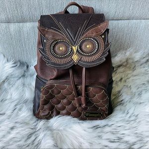 Loungefly Brown Owl Mini Backpack - Unused